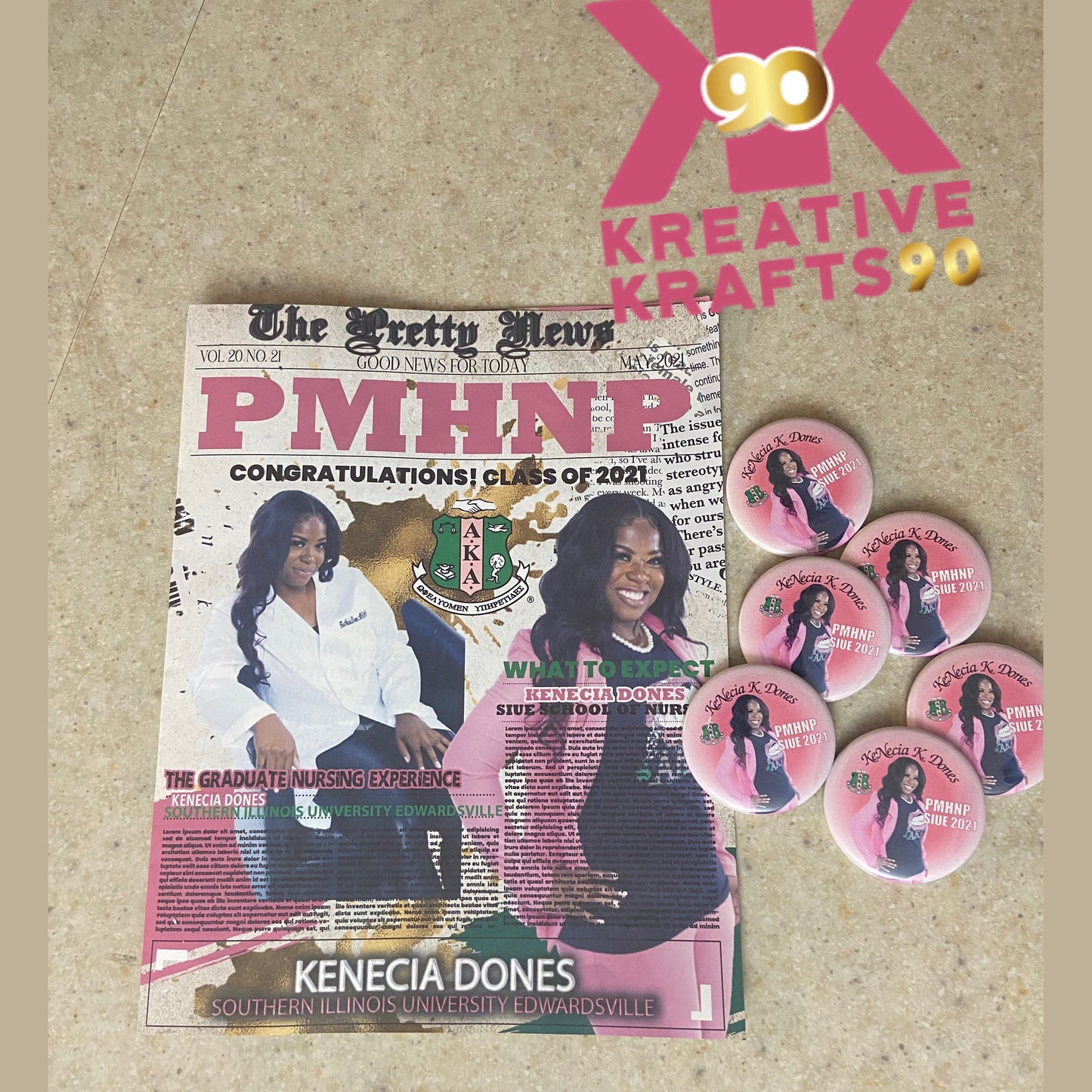 Graduation Newsletter & Button Combo