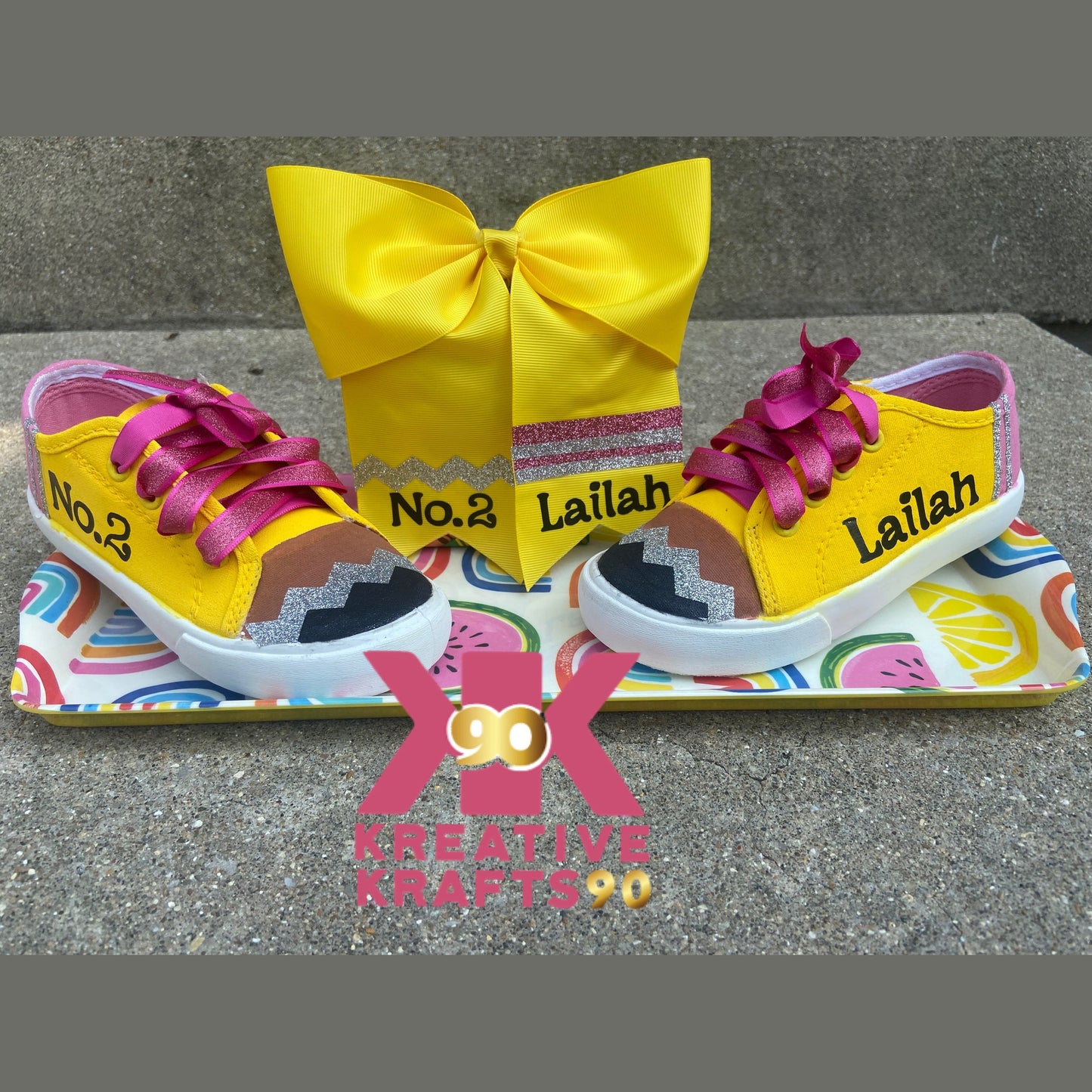 No. 2 Pencil Shoes with Big Bow