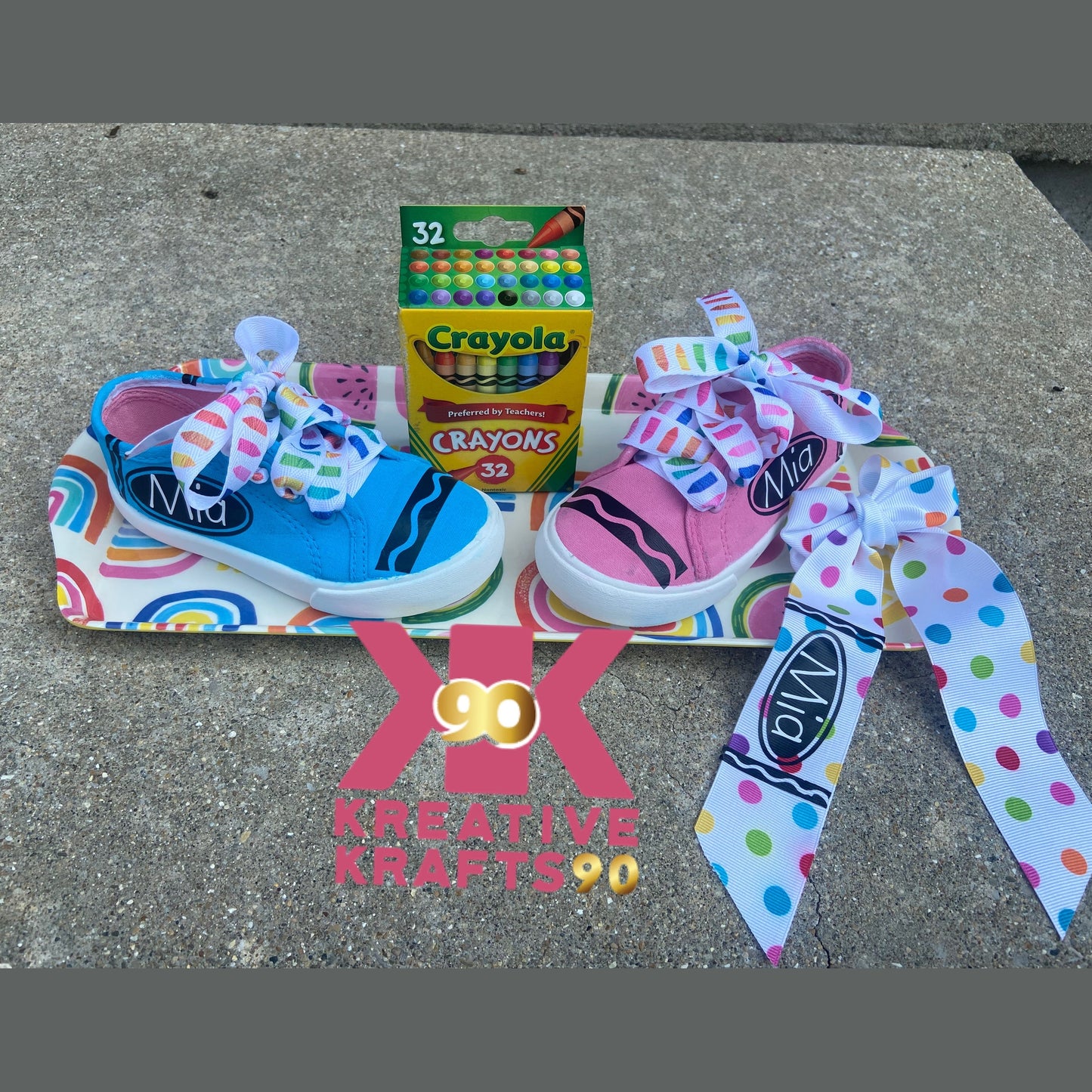Crayon Shoes with Big Bow