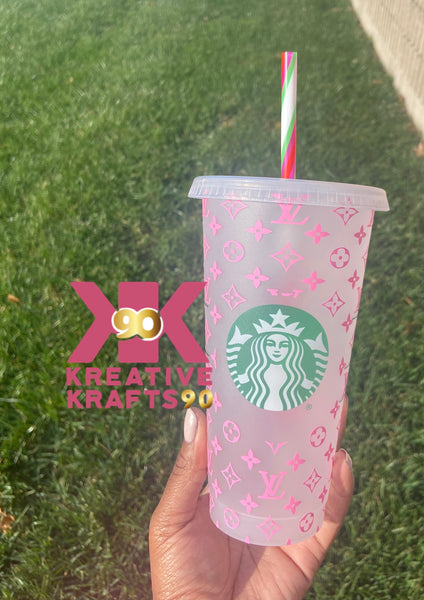 Custom Starbucks Cold Cup with Straw – B. Rose Boutique