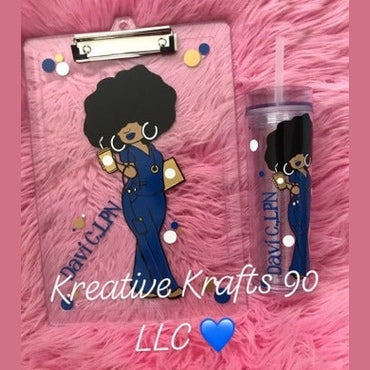 Clipboard and Tumbler Set