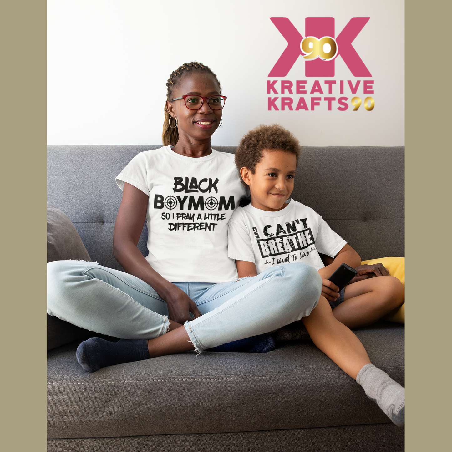 Black Boy Mom T-Shirt