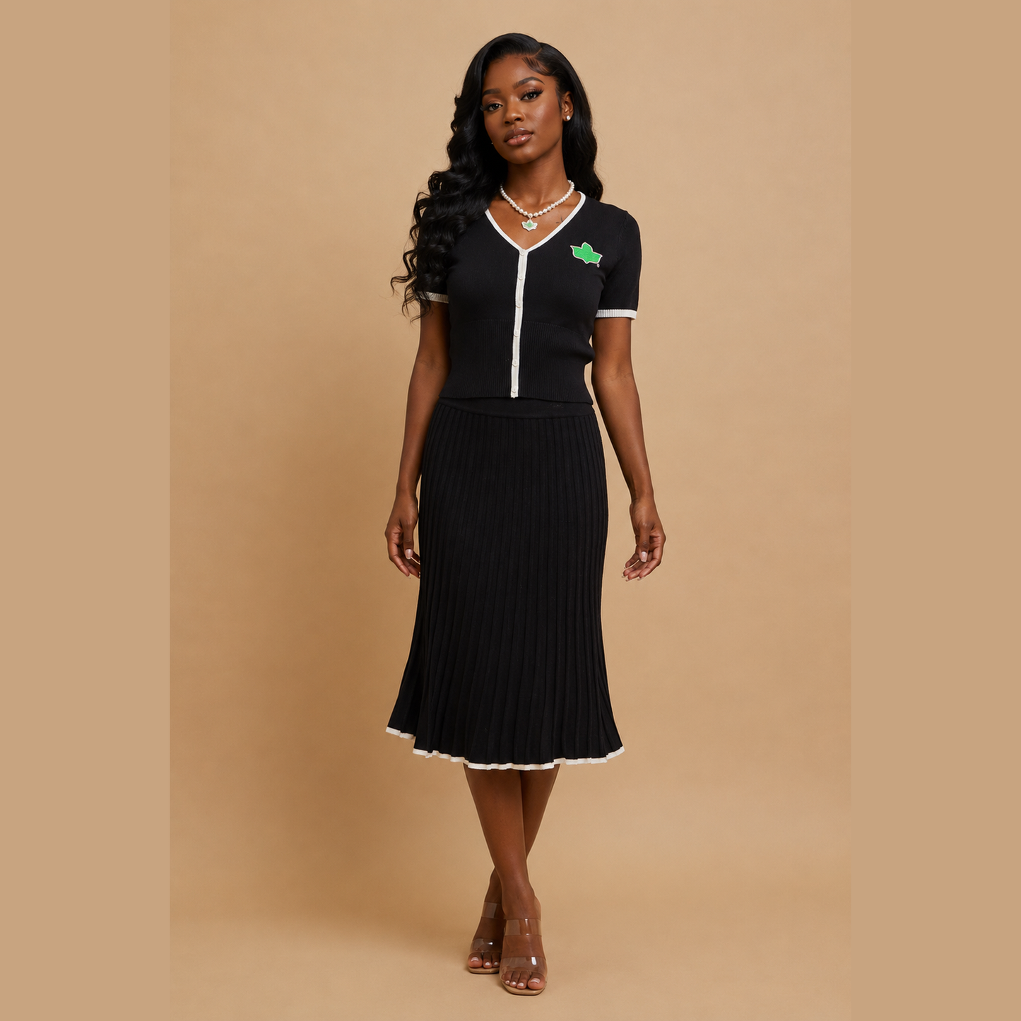 Ivy® Pleated Knit Skirt Set