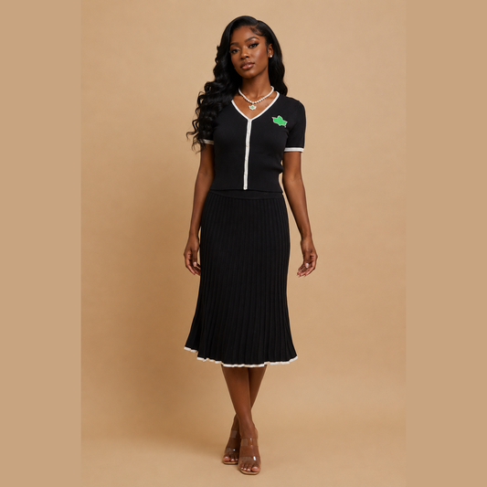 Ivy® Pleated Knit Skirt Set