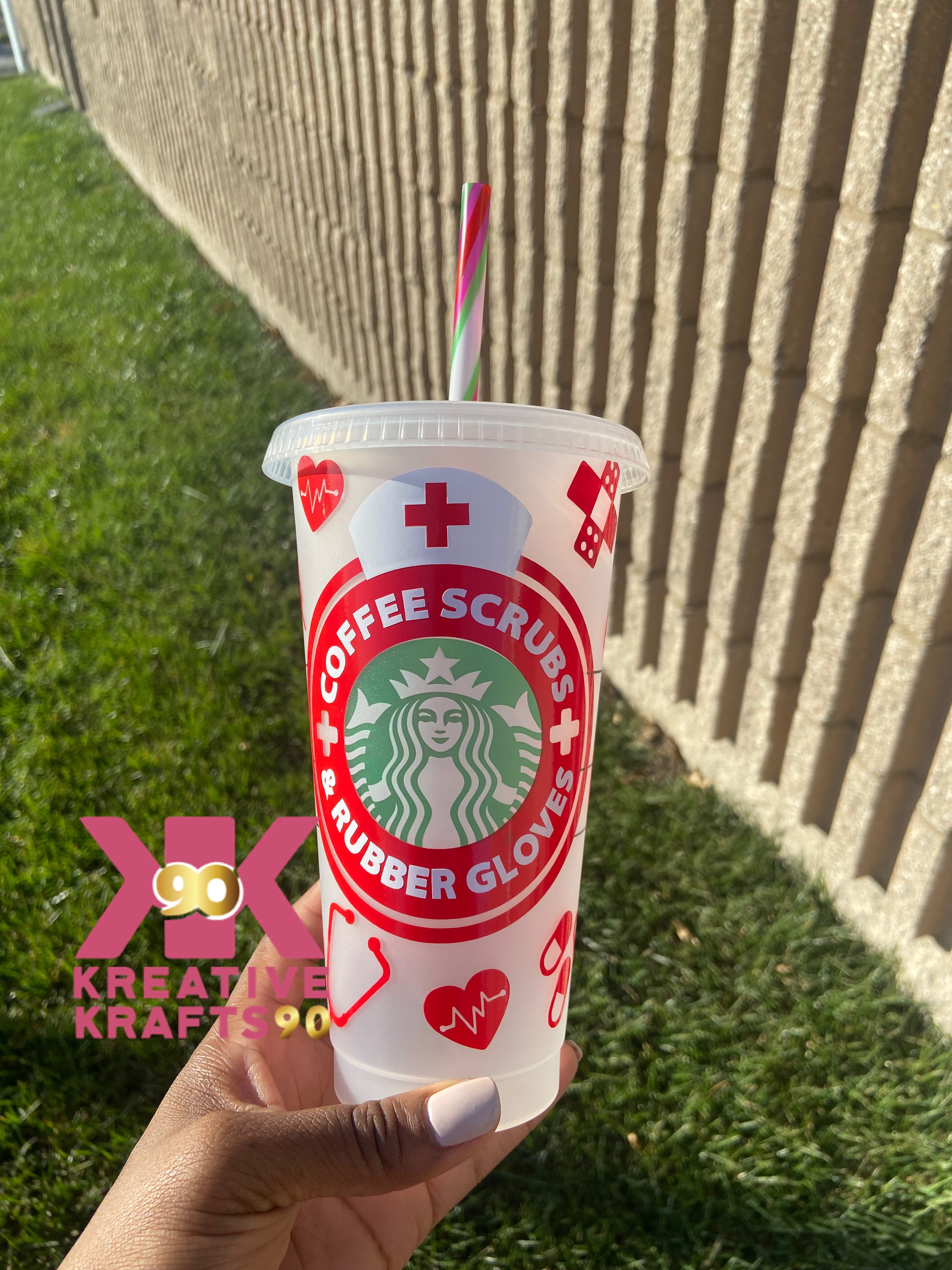 Authentic Starbucks Cold Cup Custom 24oz – Jess Creations LLC